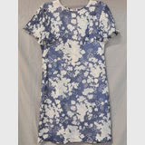 Floral Dress | Period: c1960s | Make: Handmade | Material: Blue & White polyester and cotton