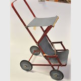 Vintage Doll's Stroller | Period: c1950s | Material: Metal with vinyl upholstry