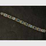 Bracelet | Period: New | Material: Blue Topaz,Marcasite & sterling silver