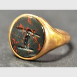 Bloodstone Seal Ring | Period: c1930s | Material: 18ct Rose Gold and Bloodstone