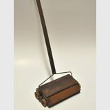 Child's Carpet Sweeper | Period: Depression Era c1930s | Material: Various incl. timber, pipe cleaner, dominoes and wire