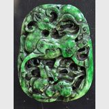 Carved jade Pendant | Period: Vintage | Material: Jade