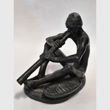Takacs Aboriginal Figure | Period: 1950s | Make: Takacs, Australia | Material: Pottery