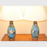 Pair Cloisonne Lamps | Period: c1890 | Material: Cloisonne