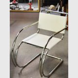 Retro Chair | Period: Retro c1970 | Material: Stainless steel and leather