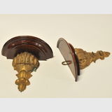 Wall Brackets | Period: Victorian c1890 | Material: Walnut with gilded carving.