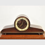 Chiming Mantle Clock | Period: Art Deco c1960 | Material: Timber veneer case