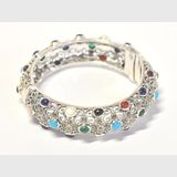 Bangle | Period: Modern | Material: Sterling Silver with multi stones