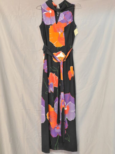 Hostess Dress | Period: c1970s | Make: Handmade | Material: Cotton
