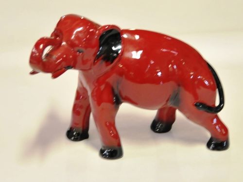 Flambe Elephant | Period: 1952-85 | Make: Royal Doulton | Material: Porcelain