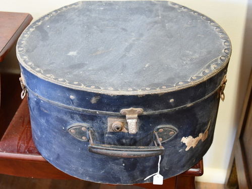 Hat Box | Period: c1940-50s | Make: Pyramid Travel Goods | Material: Fibre