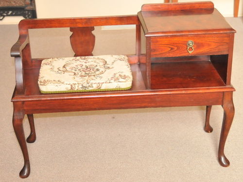 Cedar Telephone Table | Period: c1950 | Make: E Crafti | Material: Cedar