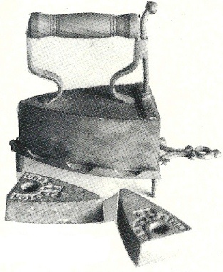 Photograph of Cast Iron Clothing Iron, Isaac Wilkinson type design