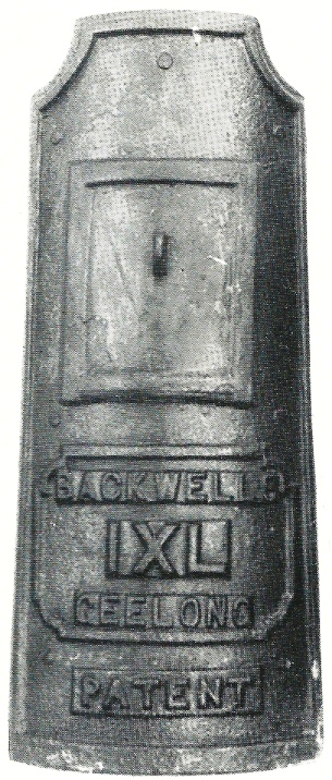 Photograph of cast iron chimney flue from stove