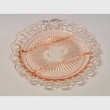 Depression Glass tray | Period: Art Noveau c1920s | Material: Pink glass