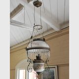 Hanging Light | Period: Victorian c1890 | Make: Miller | Material: Brass frame