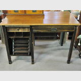 Unusual Desk | Period: c1930s | Material: Silky Oak