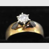 18ct Diamond Ring | Period: c1970s | Make: Handmade | Material: 18ct gold & diamond