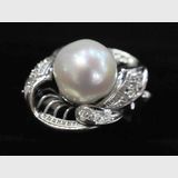 White Gold, Pearl & Diamond Ring | Period: c1920s | Make: Handmade | Material: 18ct white gold, pearl and diamond