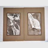 Photograph - 2 views of Barron Falls | Period: 1920's | Make: Soho Studio, Brisbane | Material: Sepia photograph on board.