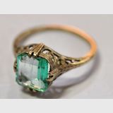 Filagree Emerald Ring | Period: c1960s | Make: Cast silver | Material: Sterling silver & emerald