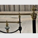 Antique Brass & Iron Bed | Period: Prior WW1 | Material: Brass, Iron & Porcelain