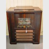 Sky Raider Radiogram | Period: c1950 | Make: Reliance Radio Co (A/sia). | Material: Walnut veneer cabinet