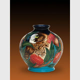 Moorcroft BooBook Owl vase | Period: 2015 Australian Exclusive design | Make: Moorcroft | Material: Pottery | BooBook Owl third view