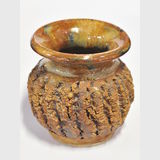 Bark Pottery Vase | Period: c1980 | Make: Bill Reid Blind Potter | Material: Pottery