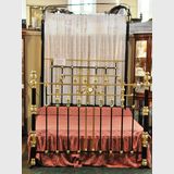 Queen Size Brass Bed | Period: Victorian c1880 | Material: Brass and iron