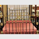 Queen Size Brass Bed | Period: Victorian c1880 | Material: Brass and iron