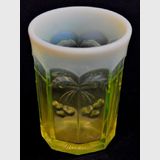 Uranium Vaseline Glass Vase | Period: Edwardian 1910 | Material: Opalescent Vaseline/ Citrine Glass