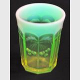 Uranium Vaseline Glass Vase | Period: Edwardian 1910 | Material: Opalescent Vaseline/ Citrine Glass