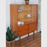 Display Cabinet | Period: c1960s | Material: Timber & glass | German Display Cabinet Mid-century.