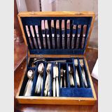 Cutlery Set in Canteen | Period: 1960s | Make: Oneida Community | Material: Silver Plate