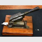 Tobacco Cutter | Period: c1920s | Material: Steel- timber base