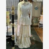 Wedding Dress | Period: Federation 1910 | Make: Handmade | Material: Satin & lace | Wedding Dress