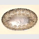 Sterling Silver Engraved Tray | Period: 1889 | Material: Sterling Silver