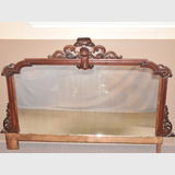 Overmantle Mirror | Period: Victorian c1870 | Material: English oak.