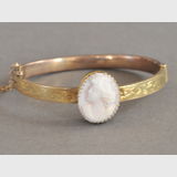 Cameo Bangle | Period: Edwardian c1910 | Material: Cameo and 9ct gold