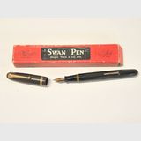 Fountain Pen | Period: c1930s | Make: Swan | Material: Bakelite with 9ct gold nib.