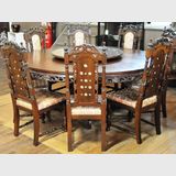 Massive Carved Dining Suite | Period: c1960s | Material: Teak