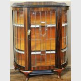 Leadlight China Cabinet | Period: Art Deco c1935 | Material: Walnut veneer