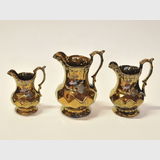 Copper Lustre Jugs | Period: Victorian c1860 | Material: Porcelain