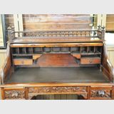 Rolltop Desk | Period: Victorian c1880 | Material: Oak & Blackwood