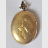 Mourning Locket | Period: Edwardian | Material: 15ct Yellow Gold