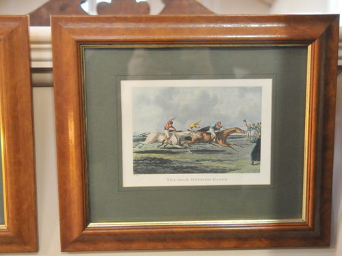 Set Hunting Scene Prints | Period: c1930s | Material: Walnut frames