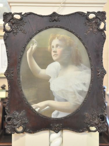 Pair Framed Prints | Period: Victorian c1900 | Material: English Oak frames