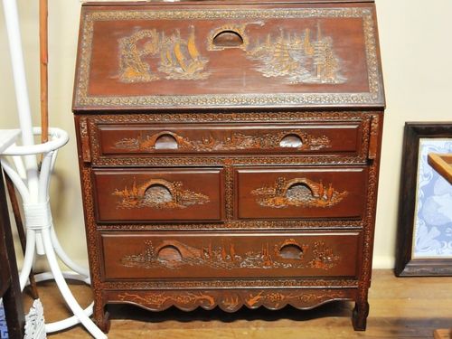 Writing Bureau | Period: Vintage c1960s | Material: Probably teak.