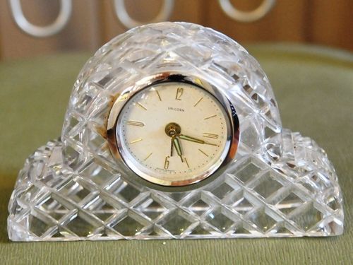 Bedside Clock | Period: Retro c1950s | Make: Unicorn | Material: Crystal
